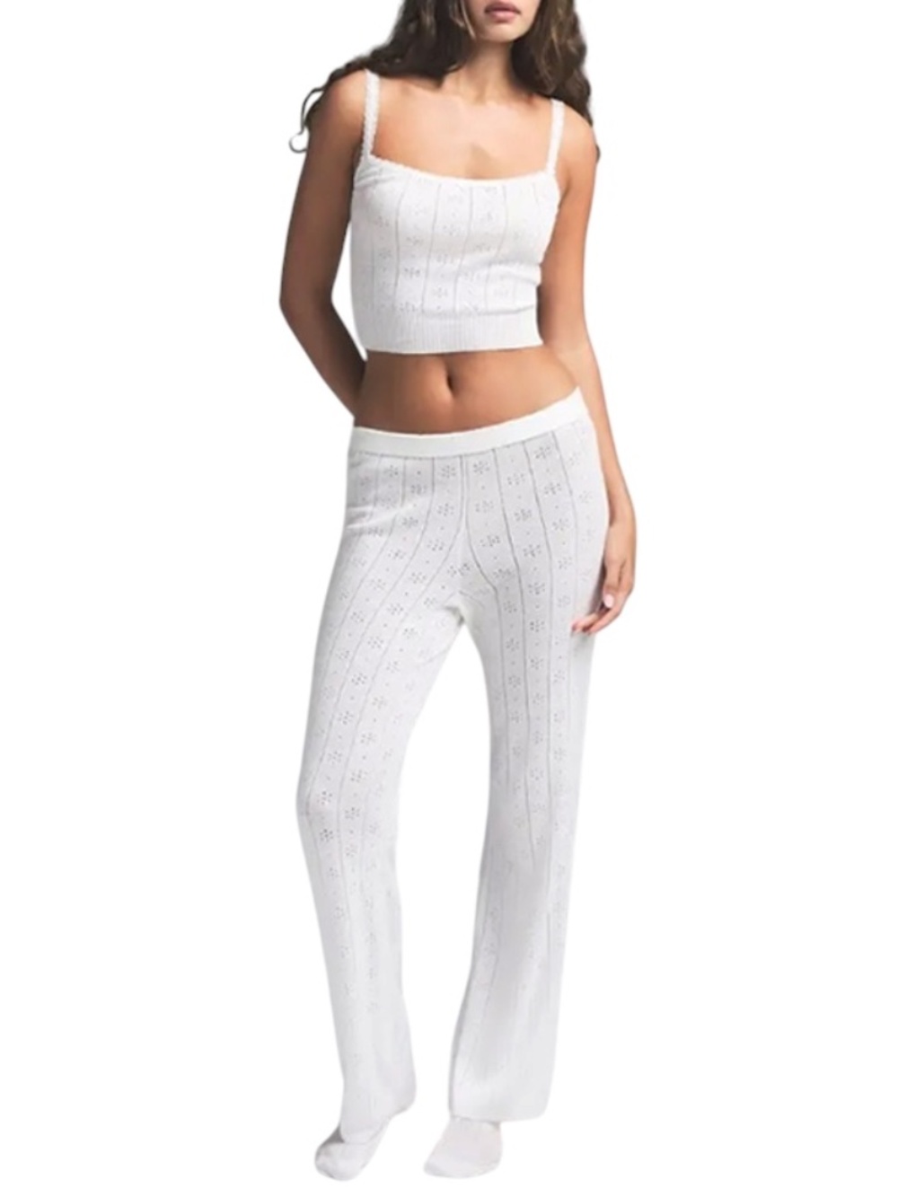 SKIMS Sweater Pointelle Knit Set | (Cami Top + Pants) NWT/NWOT